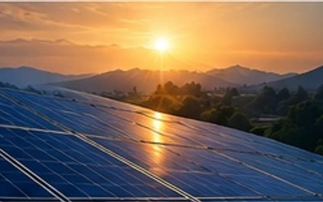 Ground-mounted solar power plant